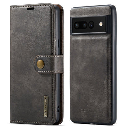 For Google Pixel 7 Pro DG.MING Crazy Horse Texture Detachable Magnetic Leather Phone Case(Grey) by DG.MING
