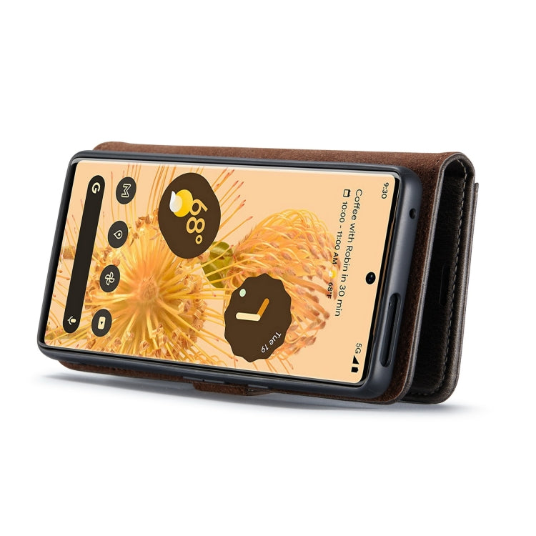 For Google Pixel 7 Pro DG.MING Crazy Horse Texture Detachable Magnetic Leather Phone Case(Grey) by DG.MING