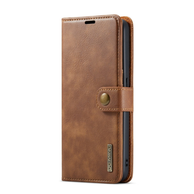 For OnePlus Ace & 10R DG.MING Crazy Horse Texture Detachable Magnetic Leather Phone Case(Brown) - OnePlus Cases by DG.MING | Online Shopping UK | buy2fix