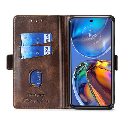 For Doogee X96 Pro Contrast Color Side Buckle Leather Phone Case(Blue + Grey) - Doogee Cases by buy2fix | Online Shopping UK | buy2fix