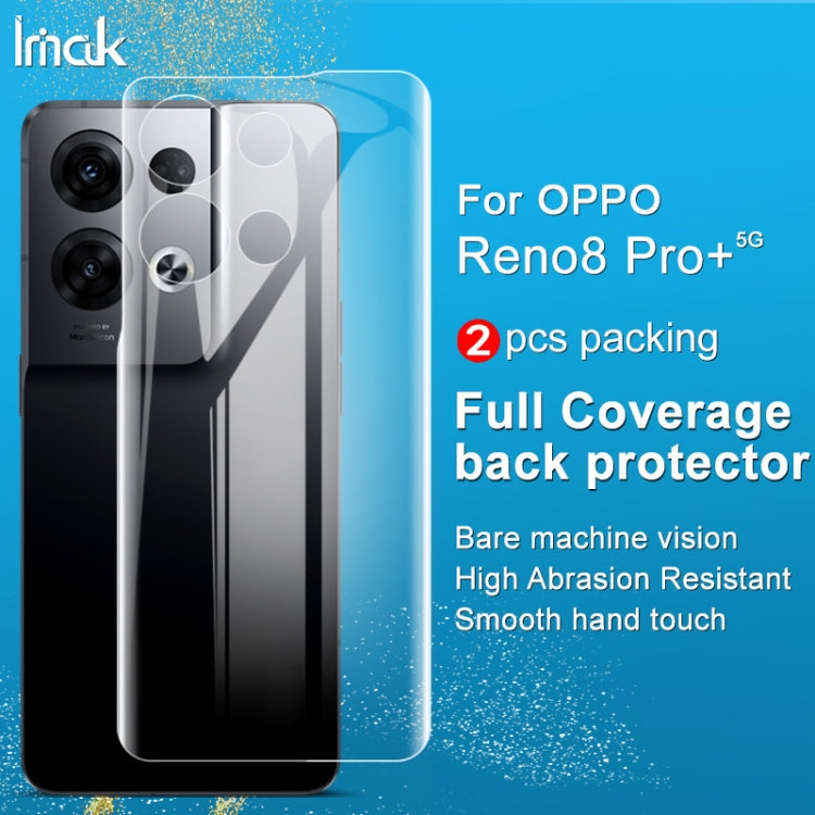 For OPPO Reno8 Pro+ 5G / Reno8 Pro 5G Global 2 PCS imak HD Hydrogel Film Phone Back Protector - vivo Tempered Glass by imak | Online Shopping UK | buy2fix