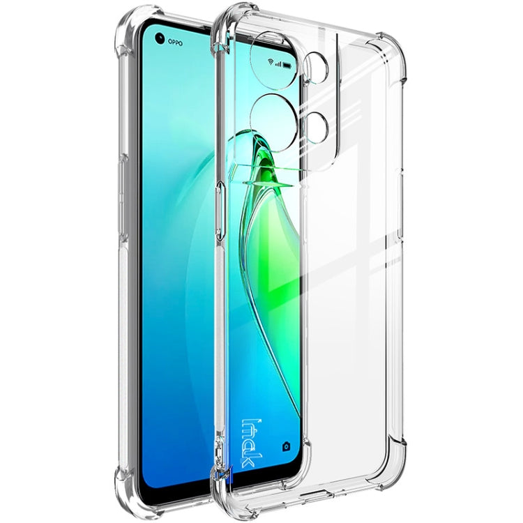 For OPPO Reno8 5G/Reno8 5G Global IMAK All-inclusive Shockproof Airbag TPU Case with Screen Protector (Transparent) - OPPO Cases by imak | Online Shopping UK | buy2fix