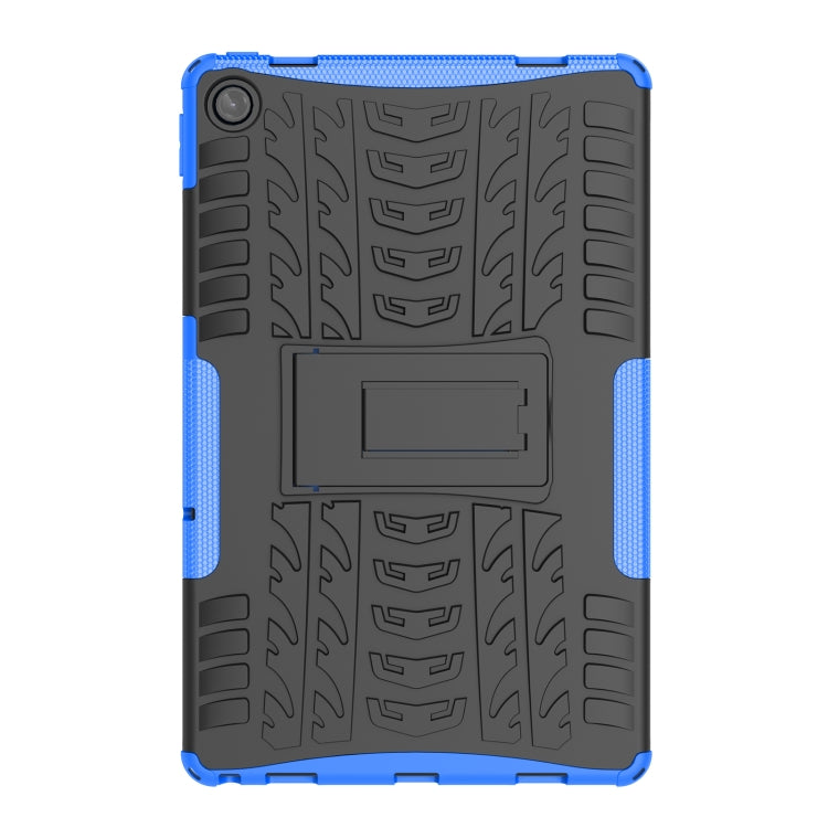 For Lenovo Tab M10 Plus 10.6 3rd Gen 2022 Tire Texture TPU+PC Shockproof Case with Holder(Blue) - Lenovo by buy2fix | Online Shopping UK | buy2fix