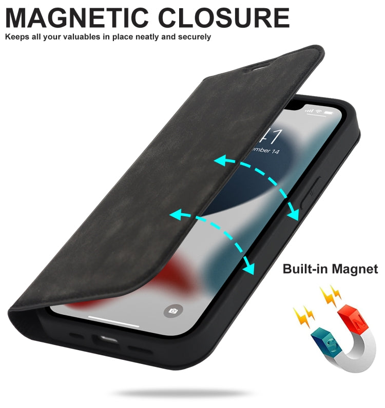 For iPhone 13 Pro Max Wireless Charging Magsafe Leather Phone Case (Black) - iPhone 13 Pro Max Cases by buy2fix | Online Shopping UK | buy2fix