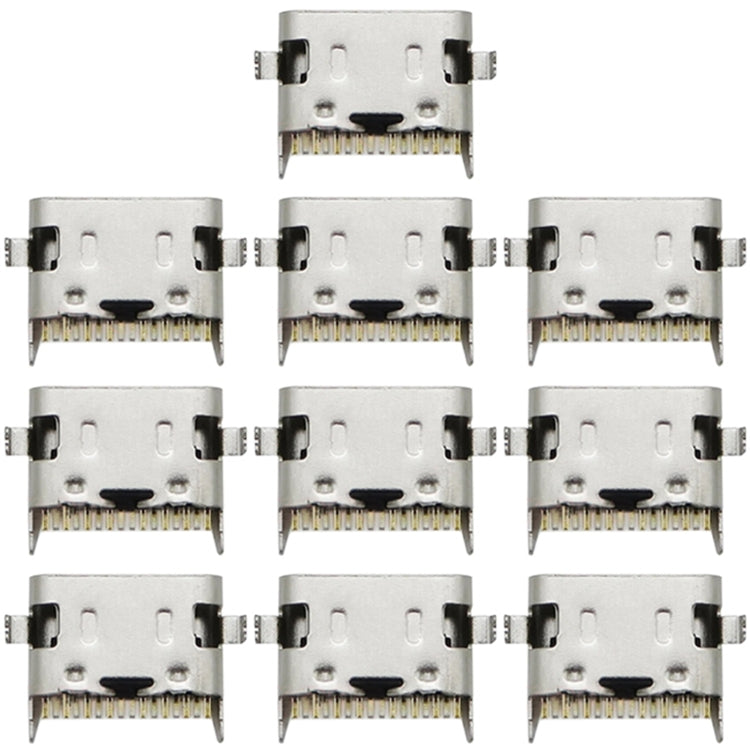 For Samsung Galaxy A21 10pcs Charging Port Connector - Tail Connector by buy2fix | Online Shopping UK | buy2fix