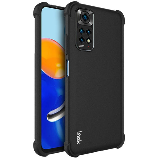 For Xiaomi Redmi Note 11 4G Overseas Version / Note 11S 4G Overseas VersionIMAK All-inclusive Shockproof Airbag TPU Phone Case with Screen Protector (Matte Black) - Xiaomi Cases by imak | Online Shopping UK | buy2fix