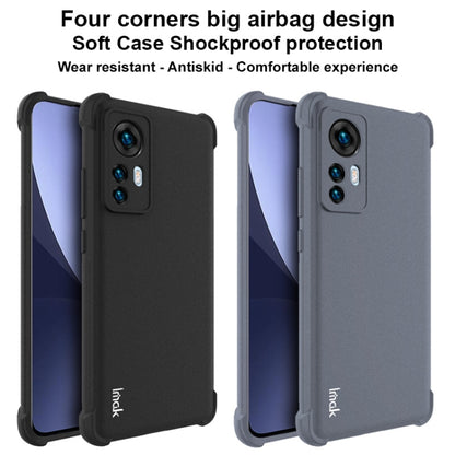 For Xiaomi 12 / 12X IMAK All-inclusive Shockproof Airbag TPU Phone Case with Screen Protector (Matte Black) - Xiaomi Cases by imak | Online Shopping UK | buy2fix