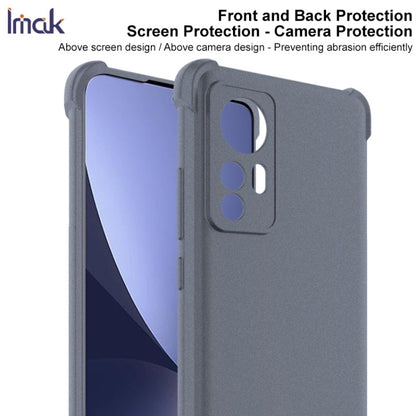 For Xiaomi 12 / 12X IMAK All-inclusive Shockproof Airbag TPU Phone Case with Screen Protector (Matte Grey) - Xiaomi Cases by imak | Online Shopping UK | buy2fix