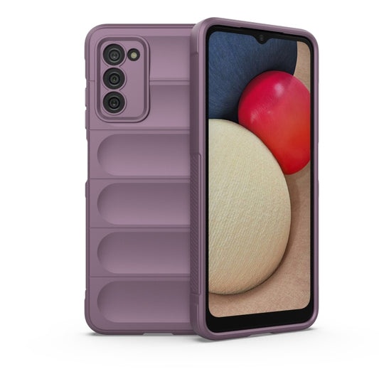 For Samsung Galaxy A03S North US Version 165.8mm Magic Shield TPU + Flannel Phone Case(Purple) by buy2fix