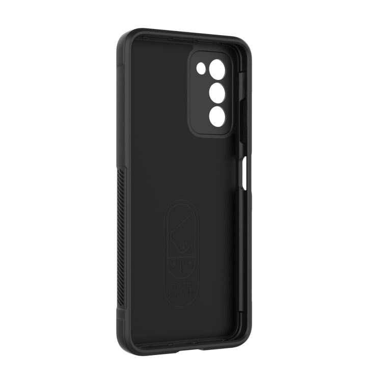 For Samsung Galaxy A03S North US Version 165.8mm Magic Shield TPU + Flannel Phone Case(Black) by buy2fix