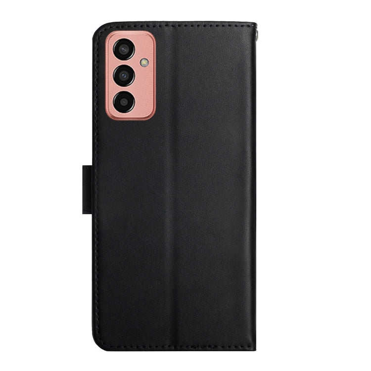 For Samsung Galaxy M13 Genuine Leather Fingerprint-proof Flip Phone Case(Black) - Galaxy Phone Cases by buy2fix | Online Shopping UK | buy2fix