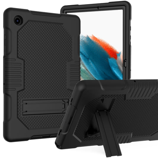 For Samsung Galaxy Tab A8 10.5 2021 X200 Contrast Color Robot Shockproof Silicone + PC Tablet Case(Black) - Other Galaxy Tab PC by buy2fix | Online Shopping UK | buy2fix