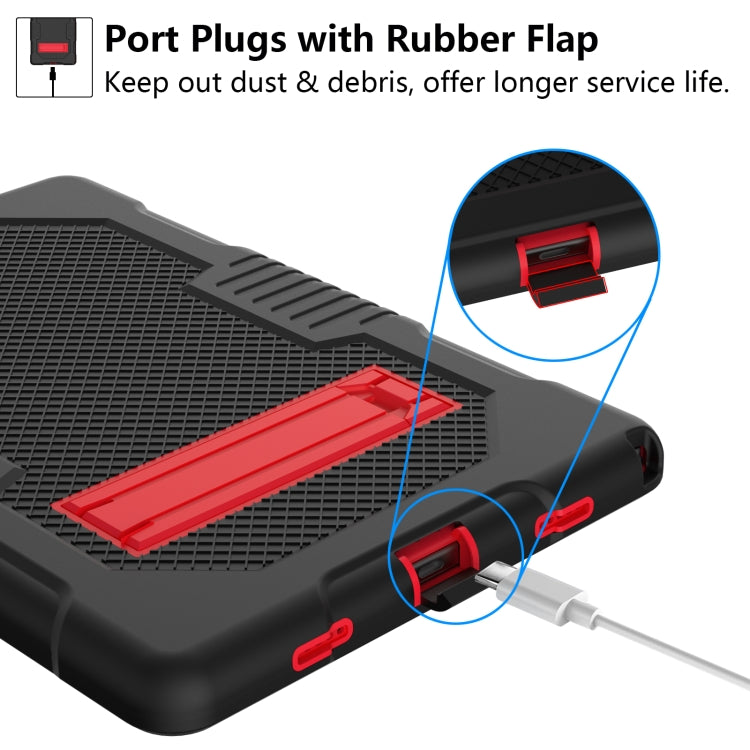 For Samsung Galaxy Tab A8 10.5 2021 X200 Contrast Color Robot Shockproof Silicone + PC Tablet Case(Black Red) - Other Galaxy Tab PC by buy2fix | Online Shopping UK | buy2fix