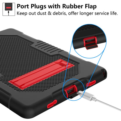 For Samsung Galaxy Tab A8 10.5 2021 X200 Contrast Color Robot Shockproof Silicone + PC Tablet Case(Black Red) - Other Galaxy Tab PC by buy2fix | Online Shopping UK | buy2fix