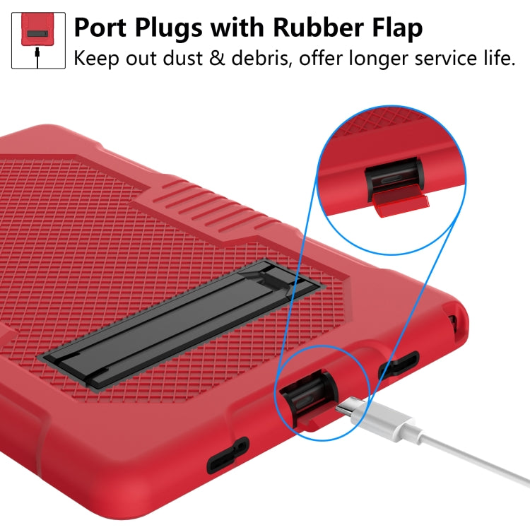 For Samsung Galaxy Tab A8 10.5 2021 X200 Contrast Color Robot Shockproof Silicone + PC Tablet Case(Red Black) - Other Galaxy Tab PC by buy2fix | Online Shopping UK | buy2fix