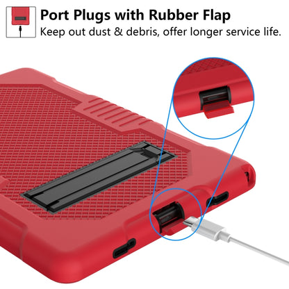 For Samsung Galaxy Tab A8 10.5 2021 X200 Contrast Color Robot Shockproof Silicone + PC Tablet Case(Red Black) - Other Galaxy Tab PC by buy2fix | Online Shopping UK | buy2fix