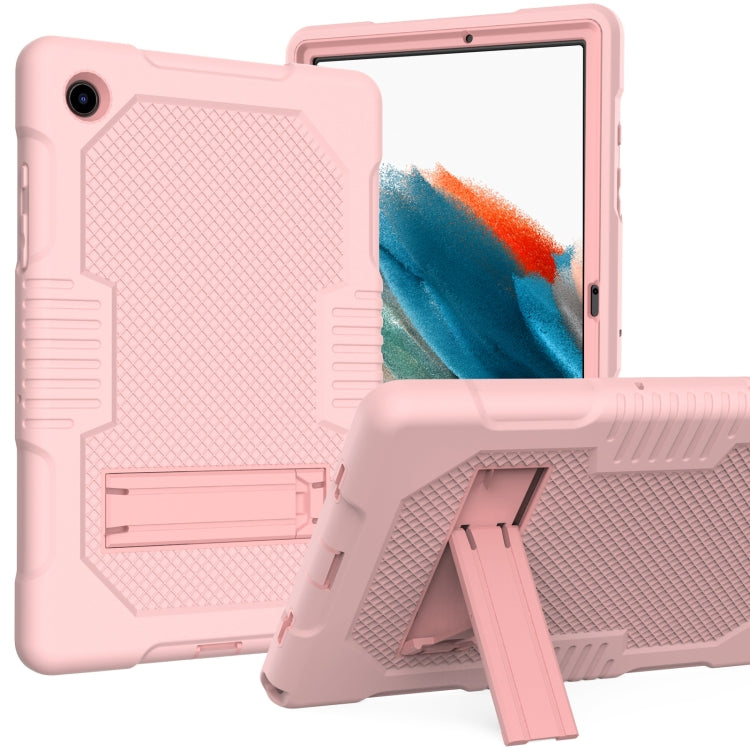 For Samsung Galaxy Tab A8 10.5 2021 X200 Contrast Color Robot Shockproof Silicone + PC Tablet Case(Rose Gold) - Other Galaxy Tab PC by buy2fix | Online Shopping UK | buy2fix