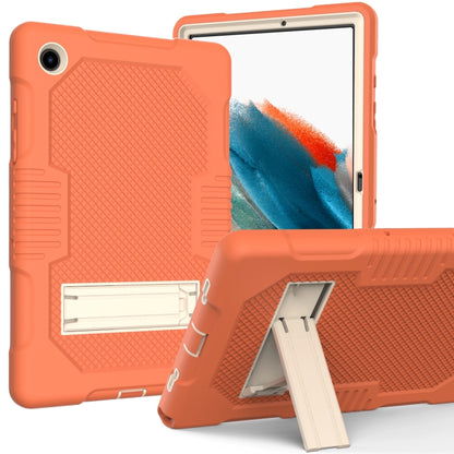 For Samsung Galaxy Tab A8 10.5 2021 X200 Contrast Color Robot Shockproof Silicone + PC Tablet Case(Orange) - Other Galaxy Tab PC by buy2fix | Online Shopping UK | buy2fix