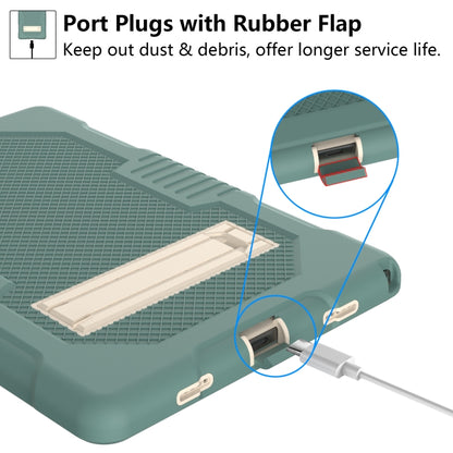 For Samsung Galaxy Tab A8 10.5 2021 X200 Contrast Color Robot Shockproof Silicone + PC Tablet Case(Emerald Green) - Other Galaxy Tab PC by buy2fix | Online Shopping UK | buy2fix