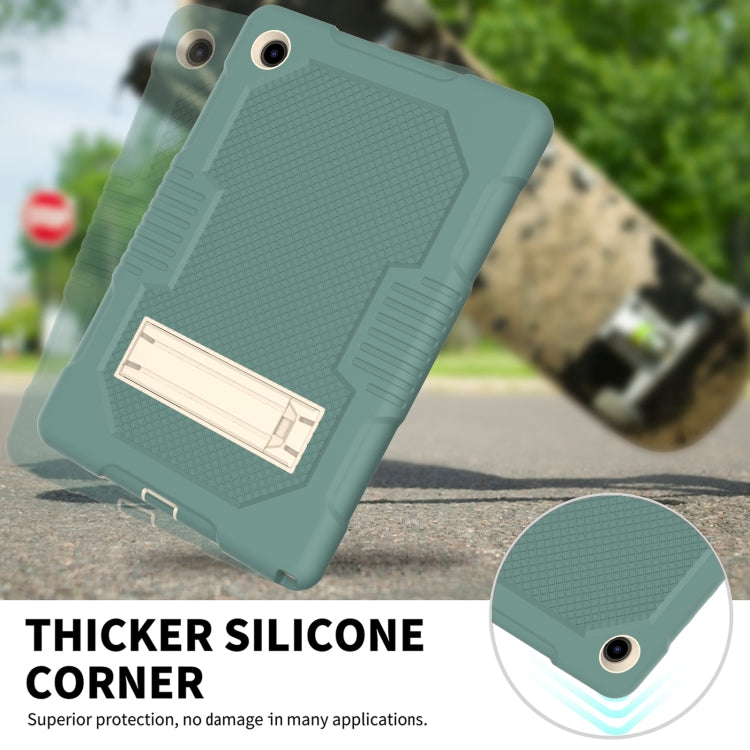 For Samsung Galaxy Tab A8 10.5 2021 X200 Contrast Color Robot Shockproof Silicone + PC Tablet Case(Emerald Green) - Other Galaxy Tab PC by buy2fix | Online Shopping UK | buy2fix