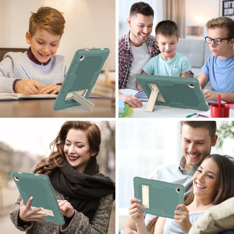 For Samsung Galaxy Tab A8 10.5 2021 X200 Contrast Color Robot Shockproof Silicone + PC Tablet Case(Emerald Green) - Other Galaxy Tab PC by buy2fix | Online Shopping UK | buy2fix