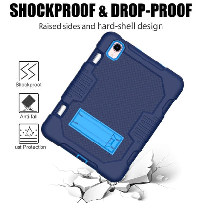 For iPad mini 2024 /mini 6 Contrast Color Robot Shockproof Silicone + PC Tablet Case(Navy Blue) - iPad mini 6 Cases by buy2fix | Online Shopping UK | buy2fix