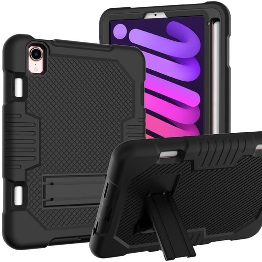 For iPad mini 2024 /mini 6 Contrast Color Robot Shockproof Silicone + PC Tablet Case(Black) - iPad mini 6 Cases by buy2fix | Online Shopping UK | buy2fix