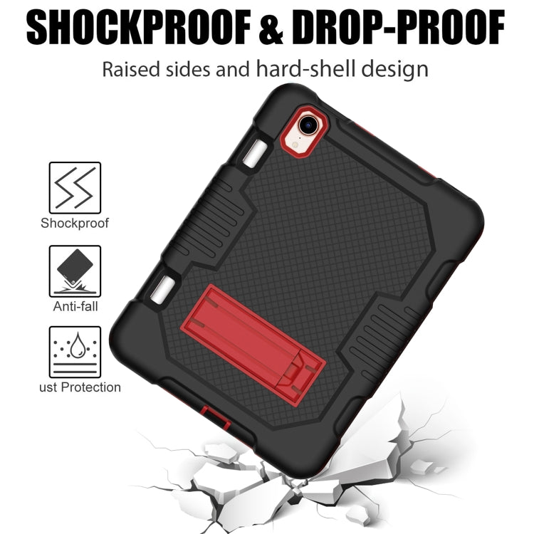 For iPad mini 2024 /mini 6 Contrast Color Robot Shockproof Silicone + PC Tablet Case(Black Red) - iPad mini 6 Cases by buy2fix | Online Shopping UK | buy2fix