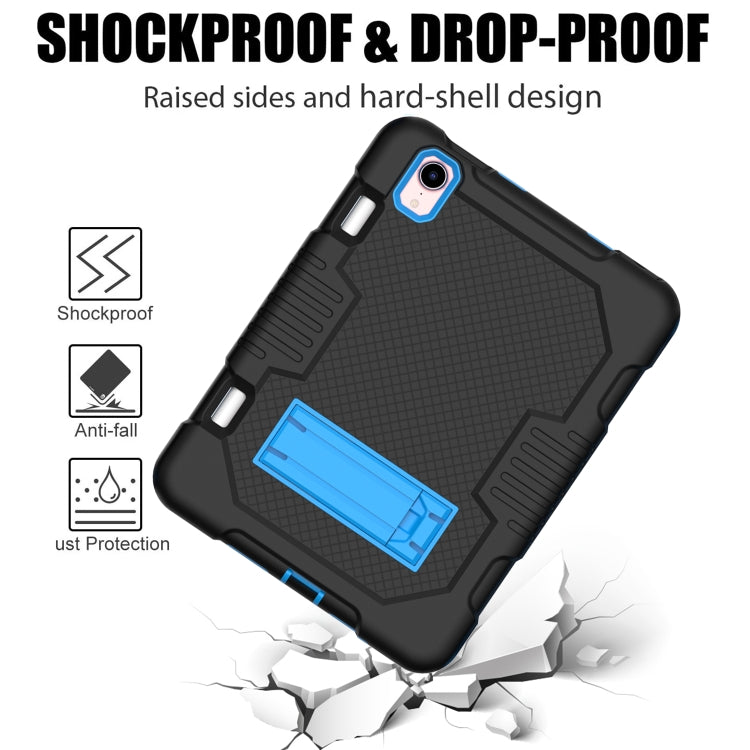 For iPad mini 2024 /mini 6 Contrast Color Robot Shockproof Silicone + PC Tablet Case(Black Blue) - iPad mini 6 Cases by buy2fix | Online Shopping UK | buy2fix