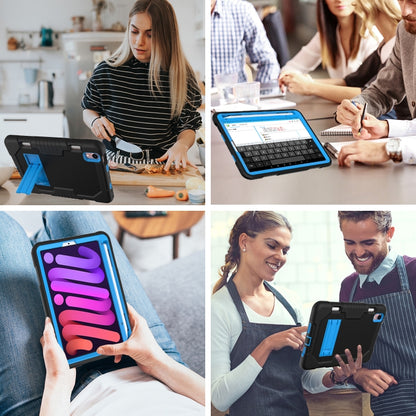 For iPad mini 2024 /mini 6 Contrast Color Robot Shockproof Silicone + PC Tablet Case(Black Blue) - iPad mini 6 Cases by buy2fix | Online Shopping UK | buy2fix