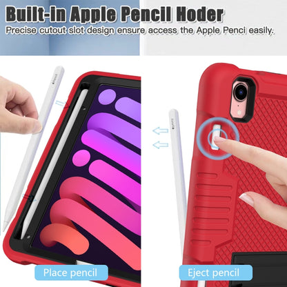 For iPad mini 2024 /mini 6 Contrast Color Robot Shockproof Silicone + PC Tablet Case(Red Black) - iPad mini 6 Cases by buy2fix | Online Shopping UK | buy2fix