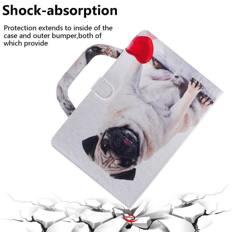 For iPad 11 (2020) 3D Colored Drawing Horizontal Flip Leather Tablet Case with Holder & Card Slot & Wallet & Handle(Pug) - iPad Pro 11 (2020) Cases by buy2fix | Online Shopping UK | buy2fix