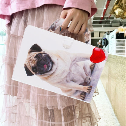 For iPad 11 (2020) 3D Colored Drawing Horizontal Flip Leather Tablet Case with Holder & Card Slot & Wallet & Handle(Pug) - iPad Pro 11 (2020) Cases by buy2fix | Online Shopping UK | buy2fix