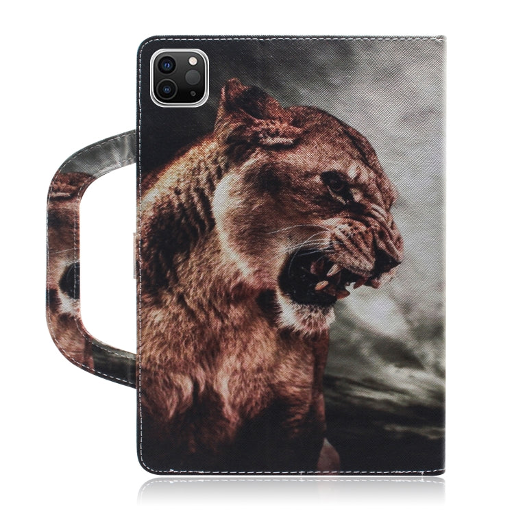 For iPad 11 (2020) 3D Colored Drawing Horizontal Flip Leather Tablet Case with Holder & Card Slot & Wallet & Handle(Lion) - iPad Pro 11 (2020) Cases by buy2fix | Online Shopping UK | buy2fix