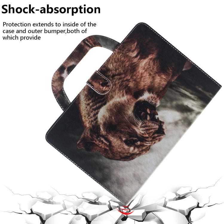 For iPad 11 (2020) 3D Colored Drawing Horizontal Flip Leather Tablet Case with Holder & Card Slot & Wallet & Handle(Lion) - iPad Pro 11 (2020) Cases by buy2fix | Online Shopping UK | buy2fix