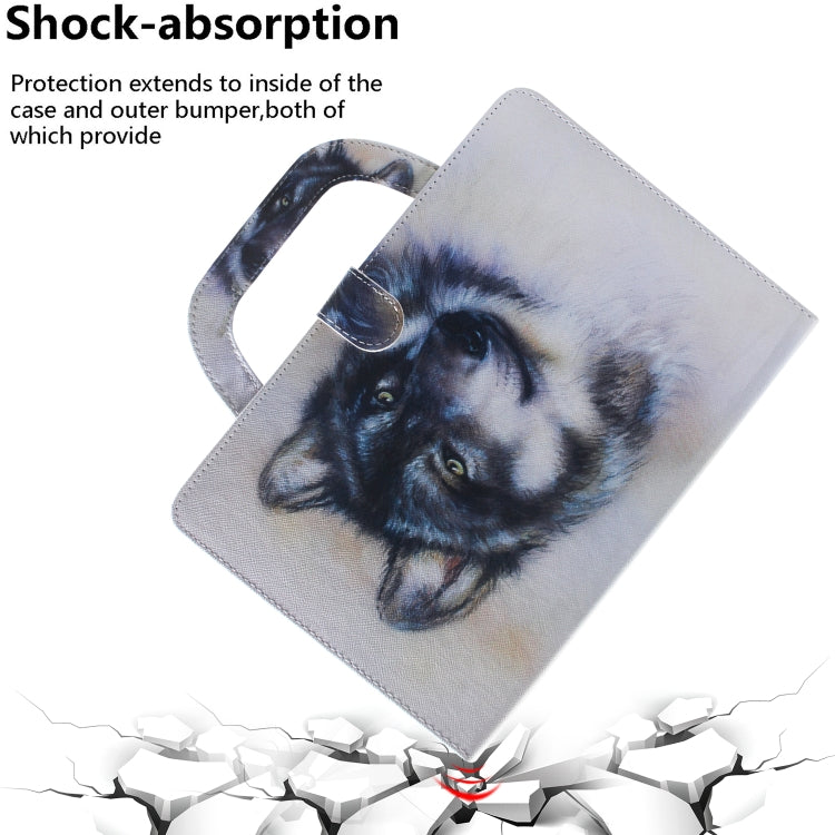 For iPad 11 (2020) 3D Colored Drawing Horizontal Flip Leather Tablet Case with Holder & Card Slot & Wallet & Handle(White Wolf) - iPad Pro 11 (2020) Cases by buy2fix | Online Shopping UK | buy2fix