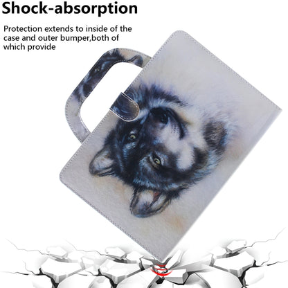 For iPad 11 (2020) 3D Colored Drawing Horizontal Flip Leather Tablet Case with Holder & Card Slot & Wallet & Handle(White Wolf) - iPad Pro 11 (2020) Cases by buy2fix | Online Shopping UK | buy2fix