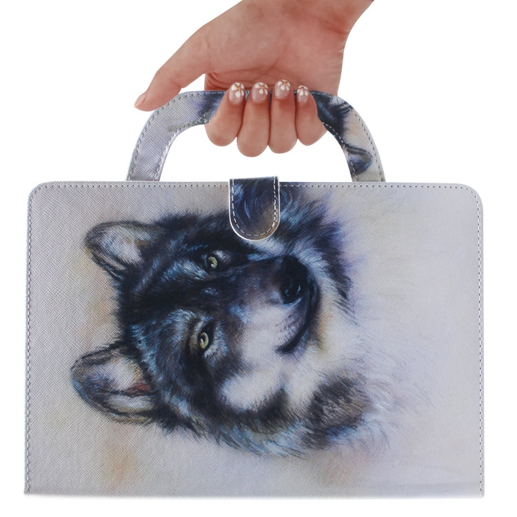 For iPad 11 (2020) 3D Colored Drawing Horizontal Flip Leather Tablet Case with Holder & Card Slot & Wallet & Handle(White Wolf) - iPad Pro 11 (2020) Cases by buy2fix | Online Shopping UK | buy2fix