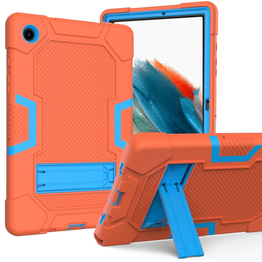 For Samsung Galaxy Tab A8 10.5 2021 X200 Contrast Color Robot Silicone + PC Tablet Case(Orange Blue) - Other Galaxy Tab PC by buy2fix | Online Shopping UK | buy2fix