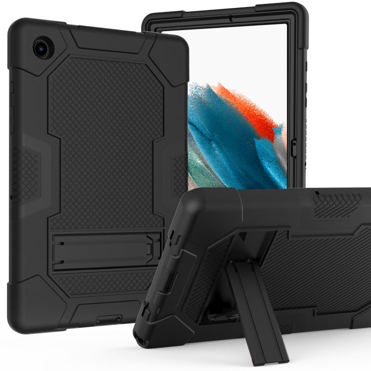 For Samsung Galaxy Tab A8 10.5 2021 X200 Contrast Color Robot Silicone + PC Tablet Case(Black) - Other Galaxy Tab PC by buy2fix | Online Shopping UK | buy2fix