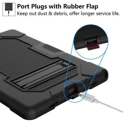 For Samsung Galaxy Tab A8 10.5 2021 X200 Contrast Color Robot Silicone + PC Tablet Case(Black) - Other Galaxy Tab PC by buy2fix | Online Shopping UK | buy2fix