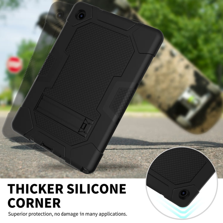 For Samsung Galaxy Tab A8 10.5 2021 X200 Contrast Color Robot Silicone + PC Tablet Case(Black) - Other Galaxy Tab PC by buy2fix | Online Shopping UK | buy2fix