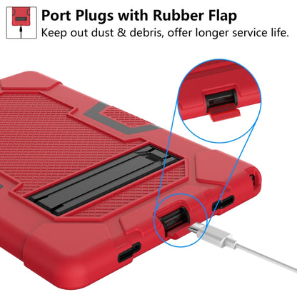 For Samsung Galaxy Tab A8 10.5 2021 X200 Contrast Color Robot Silicone + PC Tablet Case(Red Black) - Other Galaxy Tab PC by buy2fix | Online Shopping UK | buy2fix
