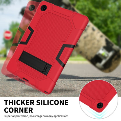 For Samsung Galaxy Tab A8 10.5 2021 X200 Contrast Color Robot Silicone + PC Tablet Case(Red Black) - Other Galaxy Tab PC by buy2fix | Online Shopping UK | buy2fix