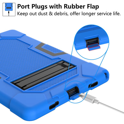 For Samsung Galaxy Tab A8 10.5 2021 X200 Contrast Color Robot Silicone + PC Tablet Case(Blue Black) - Other Galaxy Tab PC by buy2fix | Online Shopping UK | buy2fix