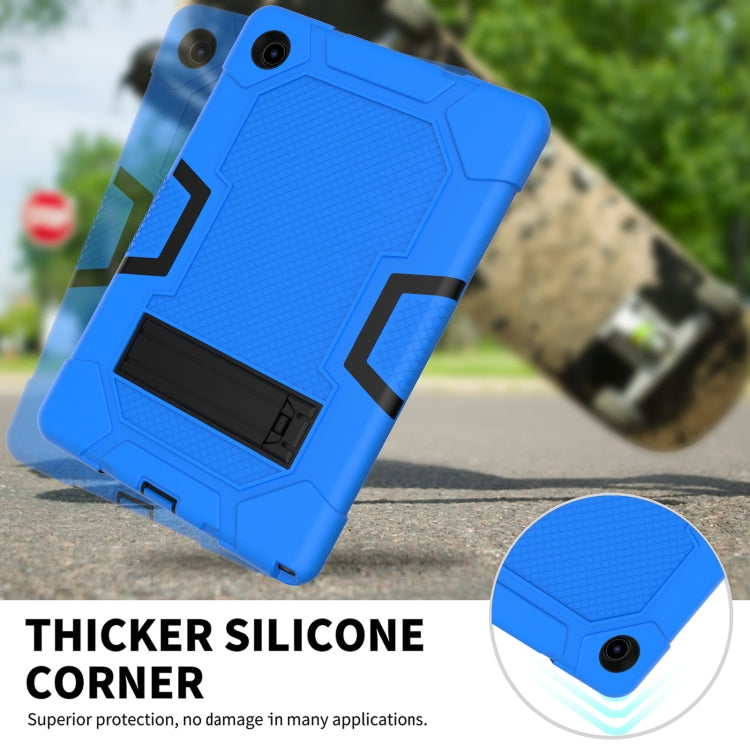 For Samsung Galaxy Tab A8 10.5 2021 X200 Contrast Color Robot Silicone + PC Tablet Case(Blue Black) - Other Galaxy Tab PC by buy2fix | Online Shopping UK | buy2fix