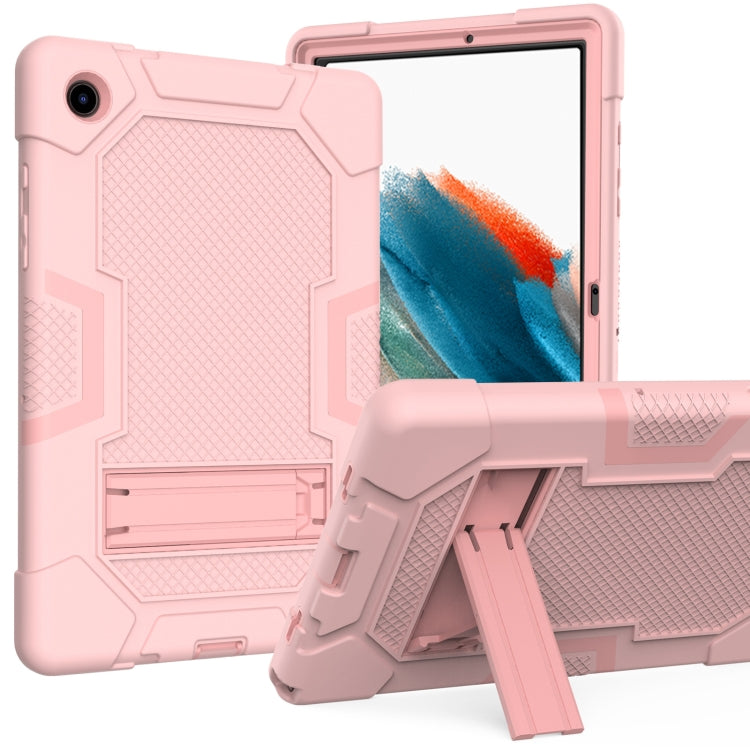 For Samsung Galaxy Tab A8 10.5 2021 X200 Contrast Color Robot Silicone + PC Tablet Case(Rose Gold) - Other Galaxy Tab PC by buy2fix | Online Shopping UK | buy2fix