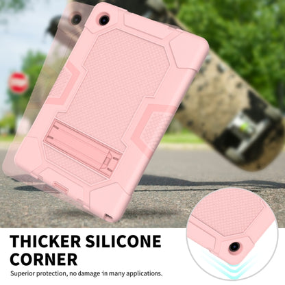 For Samsung Galaxy Tab A8 10.5 2021 X200 Contrast Color Robot Silicone + PC Tablet Case(Rose Gold) - Other Galaxy Tab PC by buy2fix | Online Shopping UK | buy2fix