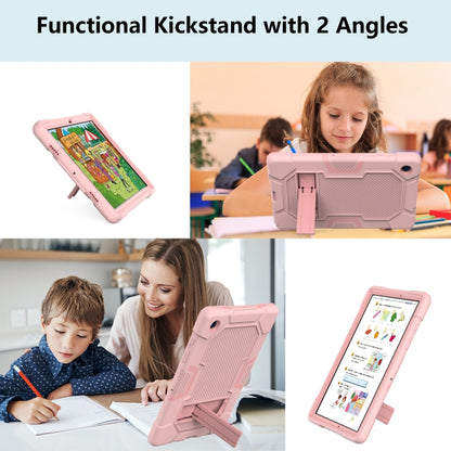 For Samsung Galaxy Tab A8 10.5 2021 X200 Contrast Color Robot Silicone + PC Tablet Case(Rose Gold) - Other Galaxy Tab PC by buy2fix | Online Shopping UK | buy2fix