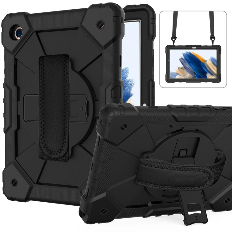 For Samsung Galaxy Tab A8 10.5 2021 X200 Contrast Color Robot Silicone + PC Tablet Case(Black) - Other Galaxy Tab PC by buy2fix | Online Shopping UK | buy2fix